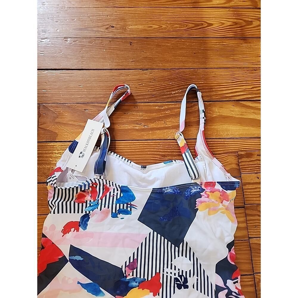 Walk The Beach Swimsuit Black Floral Summer Bathing Suit M Tankini Two Piece - Picture 5 of 5